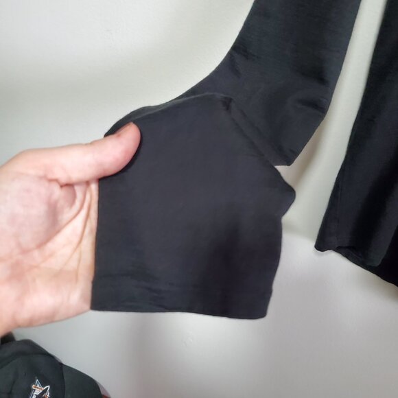 SEGMENTS 100% Merino Wool Base Layer Top Shirt Long Sleeve Black Women's Medium - Picture 4 of 11